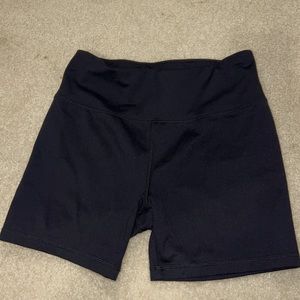 Black biker shorts.
